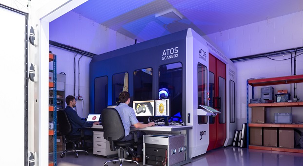 Automated ATOS ScanBox in environmentally controlled measurement cell