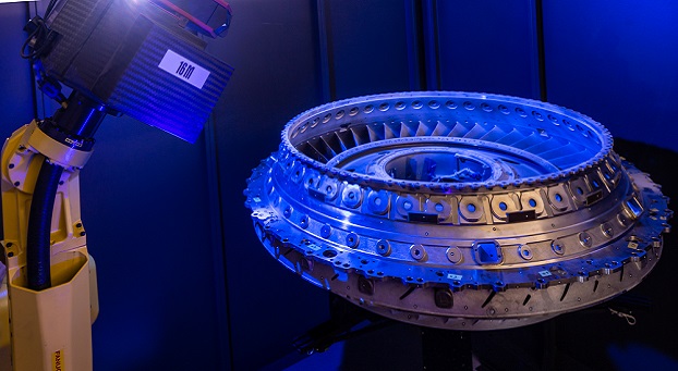 Aerospace part in GOM ATOS ScanBox